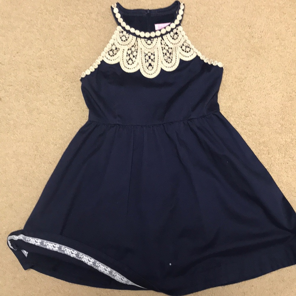 Girls navy and gold Lilly Pulitzer dress Size 12